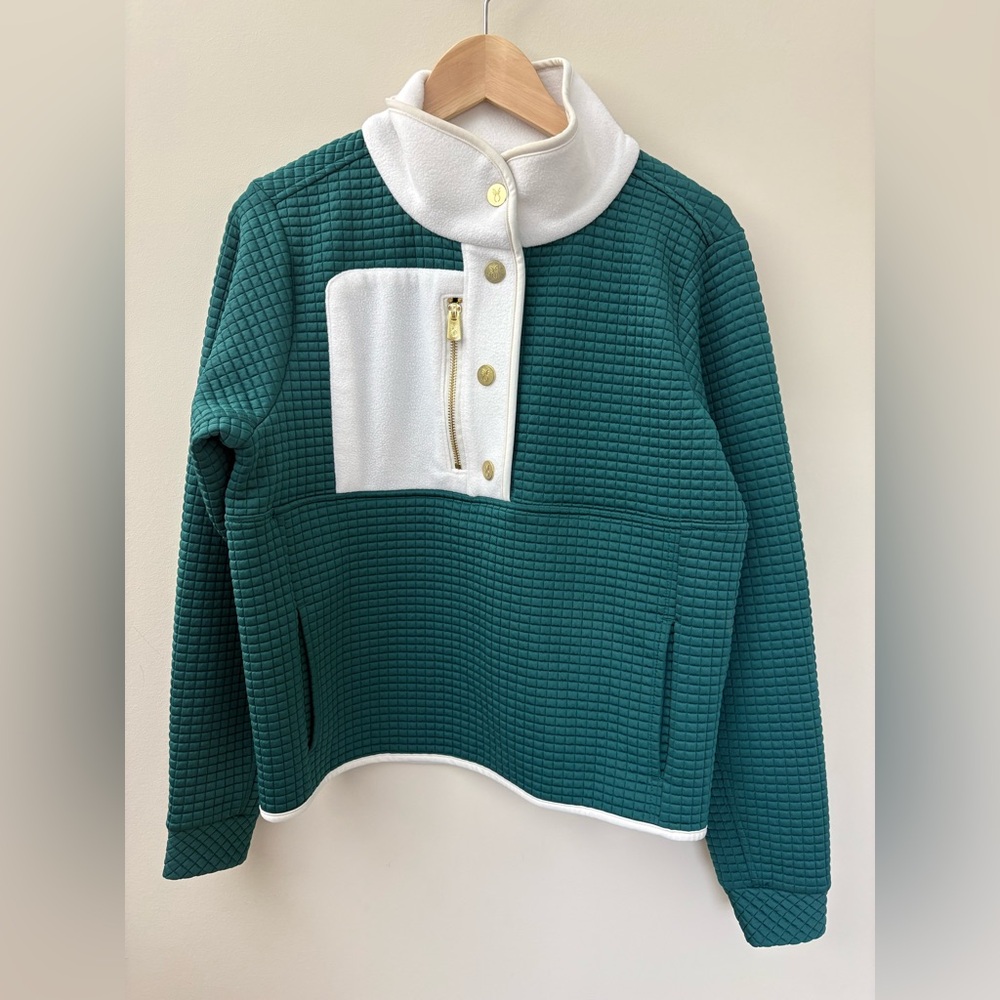 Dudley Stephens Cherry Lawn Pullover Waffle Fleece Green Size Small